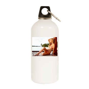 Brooklyn Decker White Water Bottle With Carabiner