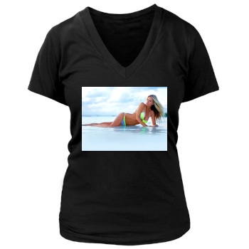 Brooklyn Decker Women's Deep V-Neck TShirt