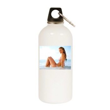 Brooklyn Decker White Water Bottle With Carabiner