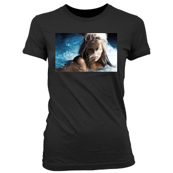 Brooklyn Decker Women's Junior Cut Crewneck T-Shirt