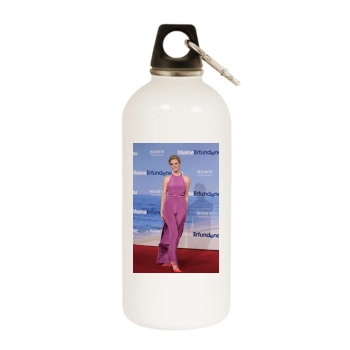 Brooklyn Decker White Water Bottle With Carabiner