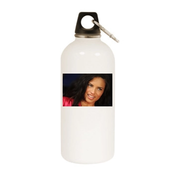 Adriana Lima White Water Bottle With Carabiner