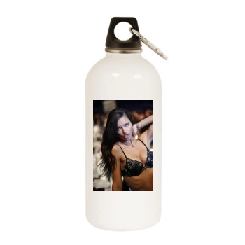 Adriana Lima White Water Bottle With Carabiner