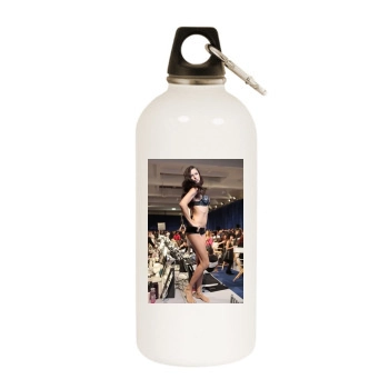 Adriana Lima White Water Bottle With Carabiner