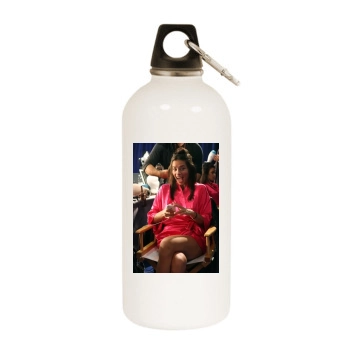 Adriana Lima White Water Bottle With Carabiner