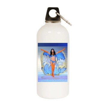 Adriana Lima White Water Bottle With Carabiner