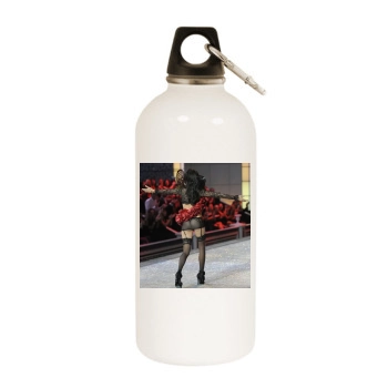 Adriana Lima White Water Bottle With Carabiner