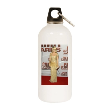 Carrie Underwood White Water Bottle With Carabiner