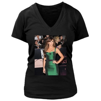 Jennifer Love Hewitt Women's Deep V-Neck TShirt