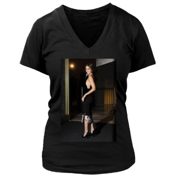 Jessica Alba Women's Deep V-Neck TShirt