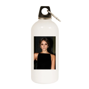 Jessica Alba White Water Bottle With Carabiner