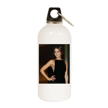 Jessica Alba White Water Bottle With Carabiner