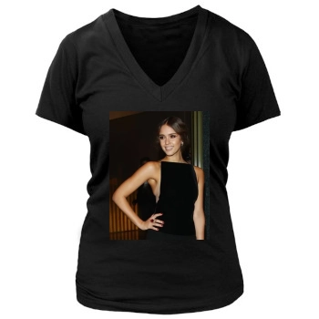 Jessica Alba Women's Deep V-Neck TShirt