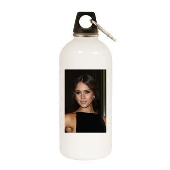 Jessica Alba White Water Bottle With Carabiner