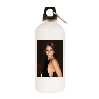 Jessica Alba White Water Bottle With Carabiner