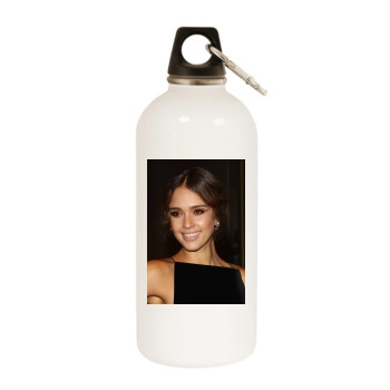 Jessica Alba White Water Bottle With Carabiner