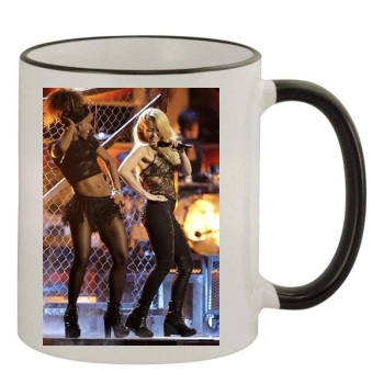 Shakira 11oz Colored Rim & Handle Mug