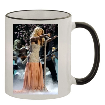 Shakira 11oz Colored Rim & Handle Mug