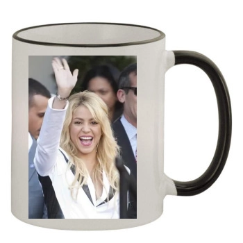 Shakira 11oz Colored Rim & Handle Mug