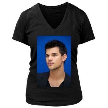 Taylor Lautner Women's Deep V-Neck TShirt