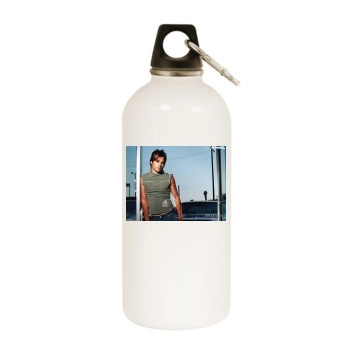 Jared Leto White Water Bottle With Carabiner