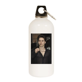 Jared Leto White Water Bottle With Carabiner