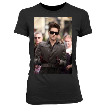 Jared Leto Women's Junior Cut Crewneck T-Shirt