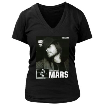 Jared Leto Women's Deep V-Neck TShirt