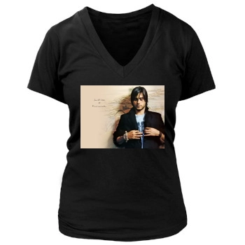 Jared Leto Women's Deep V-Neck TShirt