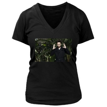 Jared Leto Women's Deep V-Neck TShirt