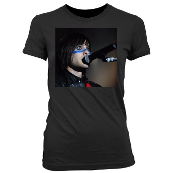 Jared Leto Women's Junior Cut Crewneck T-Shirt