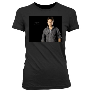 Jared Leto Women's Junior Cut Crewneck T-Shirt