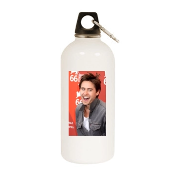 Jared Leto White Water Bottle With Carabiner