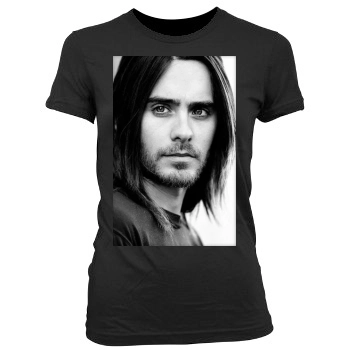 Jared Leto Women's Junior Cut Crewneck T-Shirt