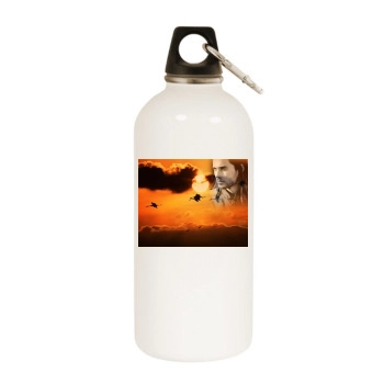 Jared Leto White Water Bottle With Carabiner