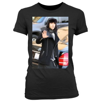 Jared Leto Women's Junior Cut Crewneck T-Shirt