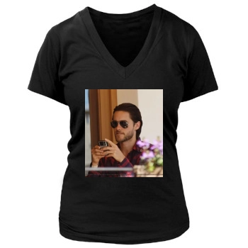 Jared Leto Women's Deep V-Neck TShirt