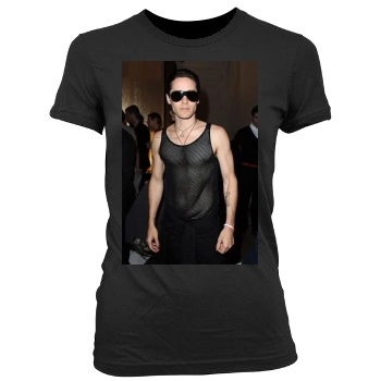 Jared Leto Women's Junior Cut Crewneck T-Shirt