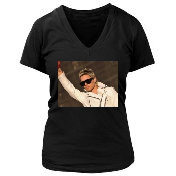 Jared Leto Women's Deep V-Neck TShirt