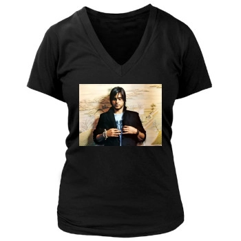 Jared Leto Women's Deep V-Neck TShirt