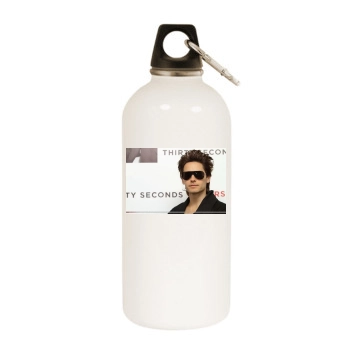 Jared Leto White Water Bottle With Carabiner