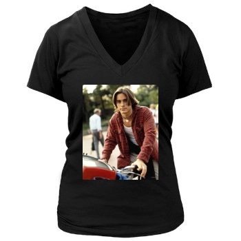 Jared Leto Women's Deep V-Neck TShirt