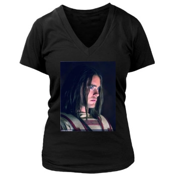 Jared Leto Women's Deep V-Neck TShirt