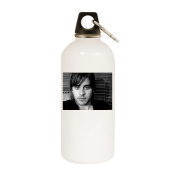 Jared Leto White Water Bottle With Carabiner