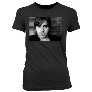 Jared Leto Women's Junior Cut Crewneck T-Shirt