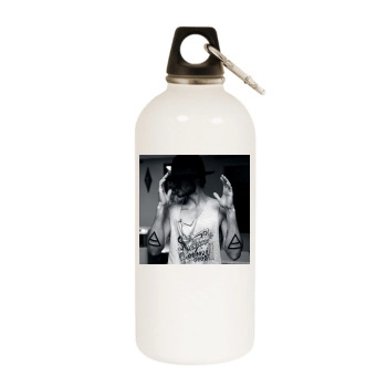 Jared Leto White Water Bottle With Carabiner