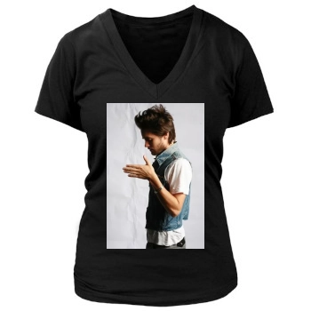 Jared Leto Women's Deep V-Neck TShirt