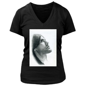 Jared Leto Women's Deep V-Neck TShirt