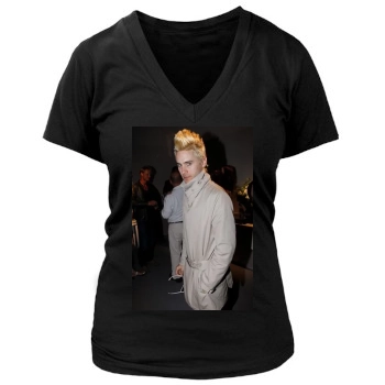 Jared Leto Women's Deep V-Neck TShirt