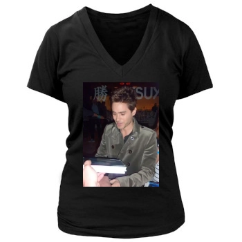 Jared Leto Women's Deep V-Neck TShirt